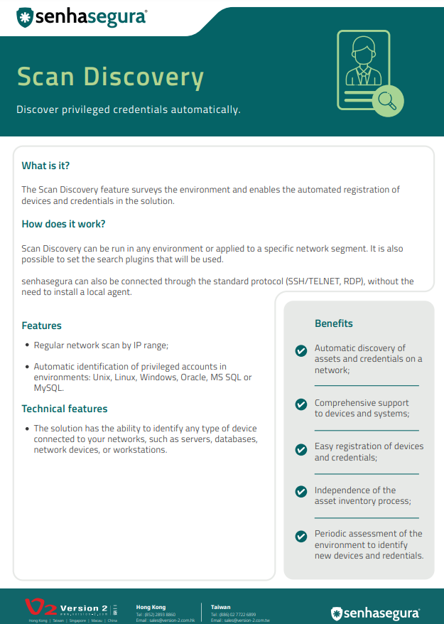 Datasheet - Scan Discovery - V2Catalog